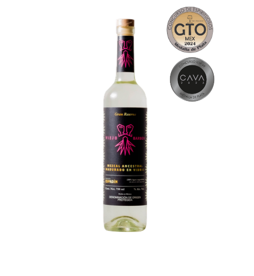 Mezcal Ancestral Viejo Barbón Espadín Madurado en Vidrio 750ml