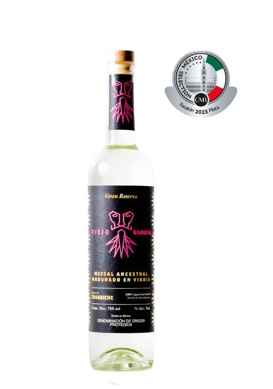 Mezcal Ancestral Viejo Barbón Tobasiche Madurado en Vidrio 750ml