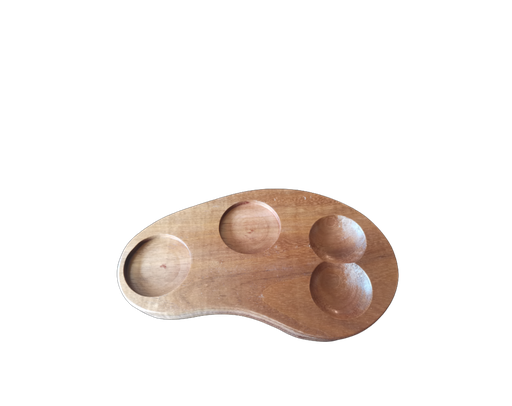 Charola mezcalera de madera - 2 servicios