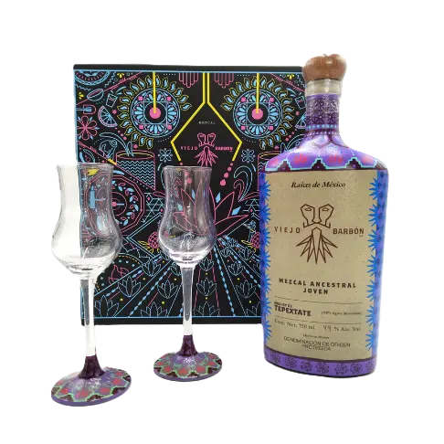 Mezcal Viejo Barbón Raíces de México Tepextate (estuche)