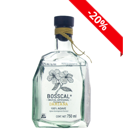 Mezcal Artesanal Bosscal Abocado - Damiana (destilado con) 750ml