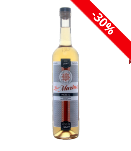 [LASMA-GUS-REP-750] Mezcal Artesanal Las Marías con Gusano Reposado 750ml