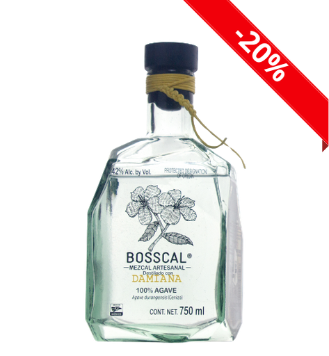 [BOSSC-DAM-JOV-750] Mezcal Artesanal Bosscal Abocado - Damiana (destilado con) 750ml