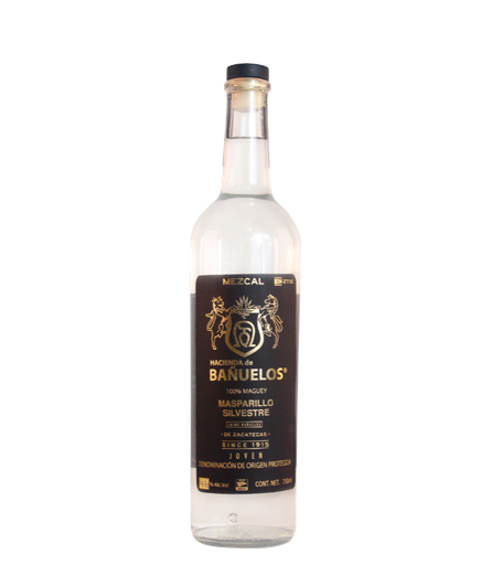 [HACIE-MAS-JOV-750] Mezcal Artesanal Hacienda de Bañuelos Masparillo Joven 750ml