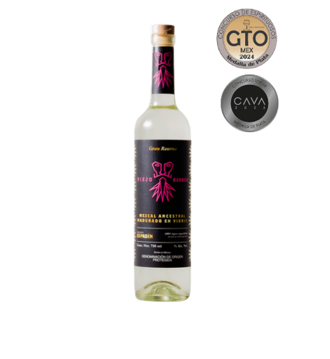 [VIEJO-ESP-MAD-750] Mezcal Ancestral Viejo Barbón Espadín Madurado en Vidrio 750ml