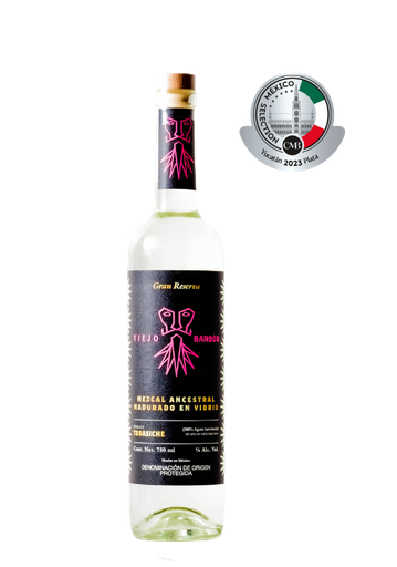 [VIEJO-TOB-MAD-750] Mezcal Ancestral Viejo Barbón Tobasiche Madurado en Vidrio 750ml