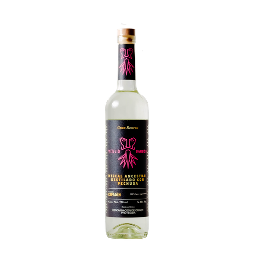 [VIEJO-ESP-PEC-750] Mezcal Ancestral Viejo Barbón Espadín Pechuga 750ml