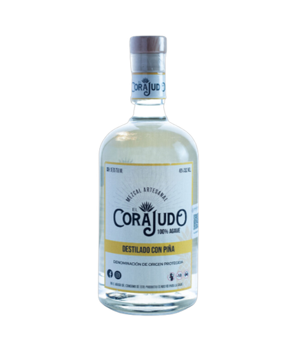 [CORAJ-PIN-JOV-750] Mezcal Artesanal Corajudo Abocado Piña (destilado con) 750ml