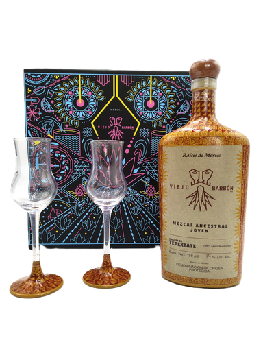 [VIEJO-RM-TEP] Mezcal Viejo Barbón Raíces de México Tepextate (estuche)