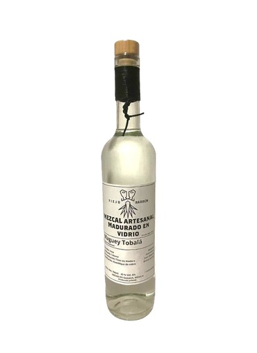 [VIEJOAR-TOB-MAD-750] Mezcal Artesanal Viejo Barbón Tobalá Madurado en vidrio 750ml